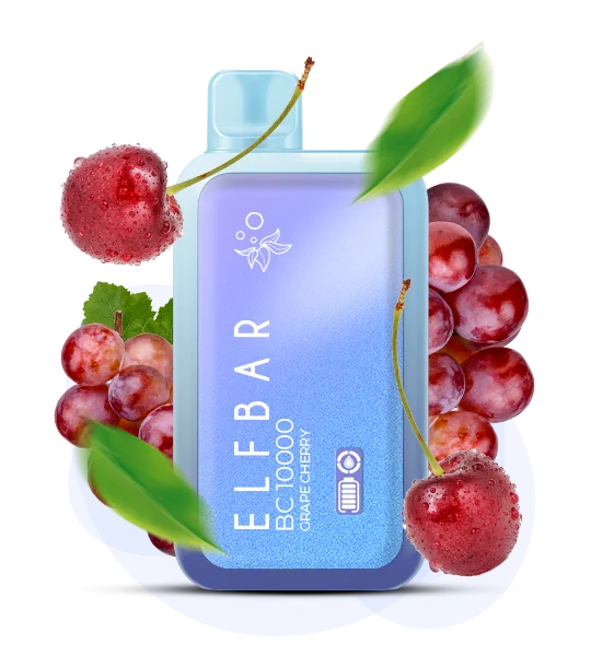 Єльфбар BC 10000 Grape Cherry — 🍇 Виноград, Вишня — купити в Києві з доставкою по Україні