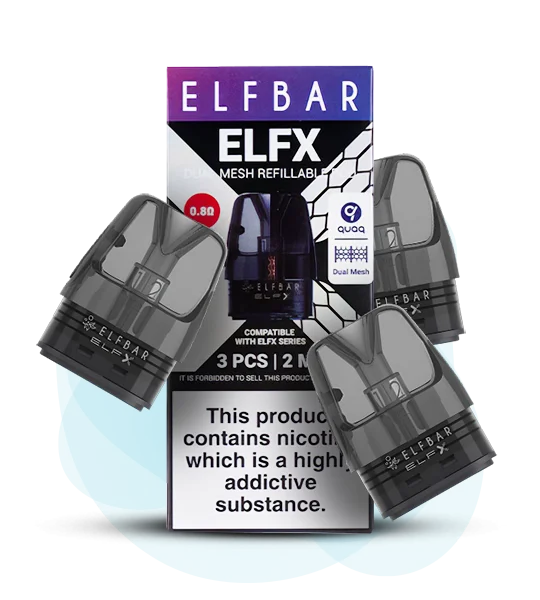Картриджі 3pcs Єльфбар ELF X 0.8 Ом — купити в Києві з доставкою по Україні