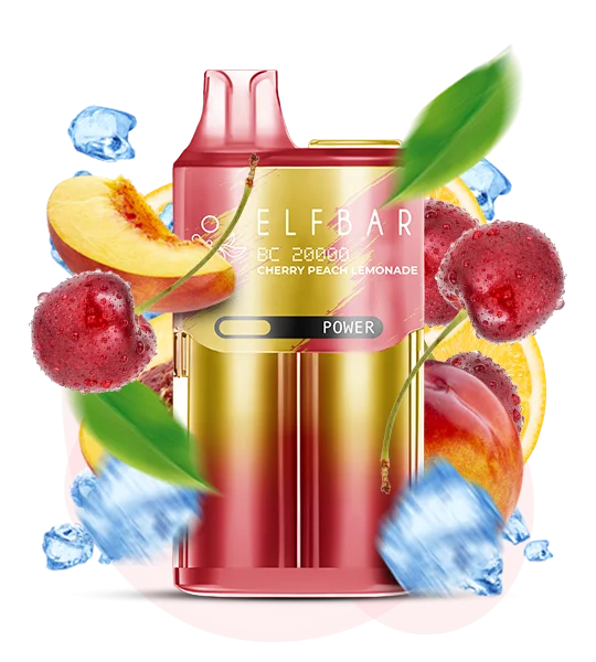Єльфбар BC20000 Cherry Peach Lemonade — 🍒 Вишня, Персик, Лимонад — купити в Києві з доставкою по Україні