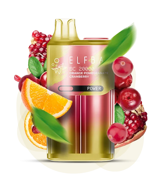 Єльфбар BC20000 Orange Pomegranate Cranberry — 🍊 Апельсин, Гранат, Журавлина — купити в Києві з доставкою по Україні