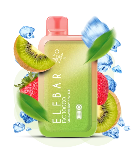 Єльфбар BC 10000 Strawberry Kiwi Ice — 🍓 Полуниця, Ківі, Лід — купити в Києві з доставкою по Україні