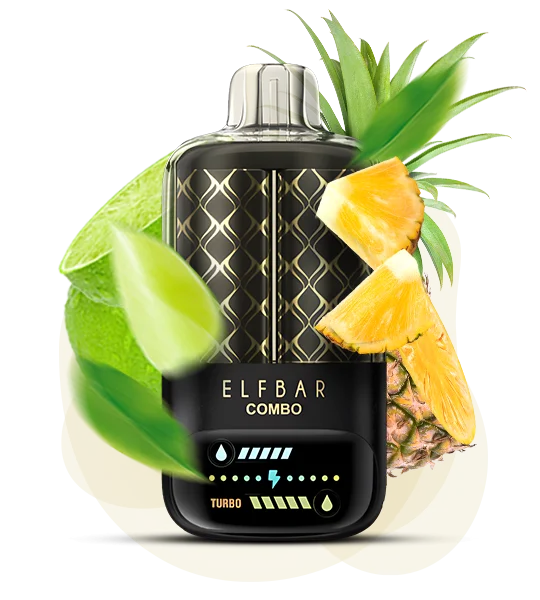 Єльфбар Combo 25000 Lime & Pineapple — 🍋 Лайм, Ананас — оригінальний ELF BAR з доставкою по Україні
