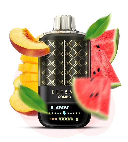 Єльфбар Combo 25000 Peach Mango & Watermelon — 🥭 Персик, Манго, Кавун — оригінальний ELF BAR з доставкою по Україні
