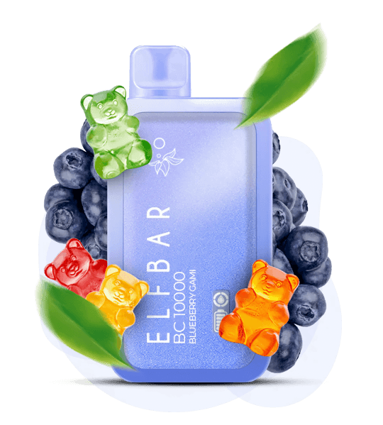 Єльфбар BC 10000 Blueberry Gami — 🐻‍❄️ Чорничні Желейні Ведмедики — купити в Києві з доставкою по Україні