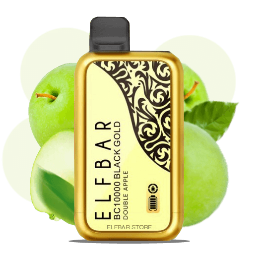 Єльфбар Black Gold Double Apple — 🍏 Подвійне Яблуко (Black Gold) — купити в Києві з доставкою по Україні