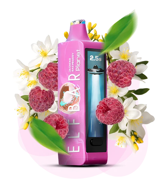 Єльфбар Planet 25000 Jasmine Raspberry — 🌸 Жасмин, Малина — купити в Києві з доставкою по Україні