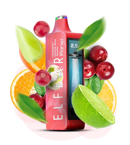 Єльфбар Planet 25000 Cranberry Orange Baja Splash — 🍹 Журавлина, Апельсин, Baja Splash — купити в Києві з доставкою по Україні