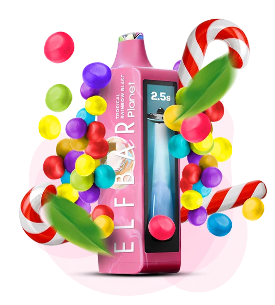 Єльфбар Planet 25000 Tropical Rainbow Blast — 🌈 Тропічний Райдужний Вибух — купити в Києві з доставкою по Україні
