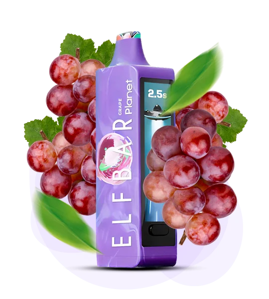 Єльфбар Planet 25000 Grape — 🍇 Виноград — купити в Києві з доставкою по Україні