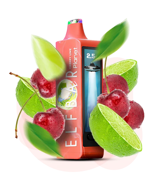 Єльфбар Planet 25000 Cherry Lime — 🍒 Вишня, Лайм — купити в Києві з доставкою по Україні