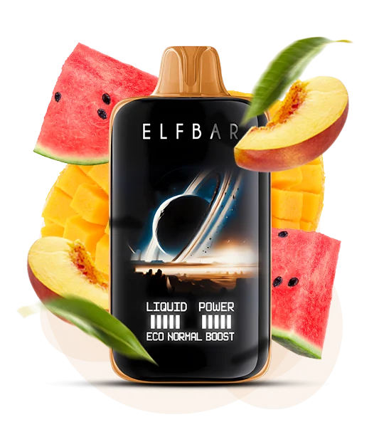Єльфбар 40000 Moon Night Mango peach watermelon — 🥭 Манго, Персик, Кавун — купити в Києві з доставкою по Україні