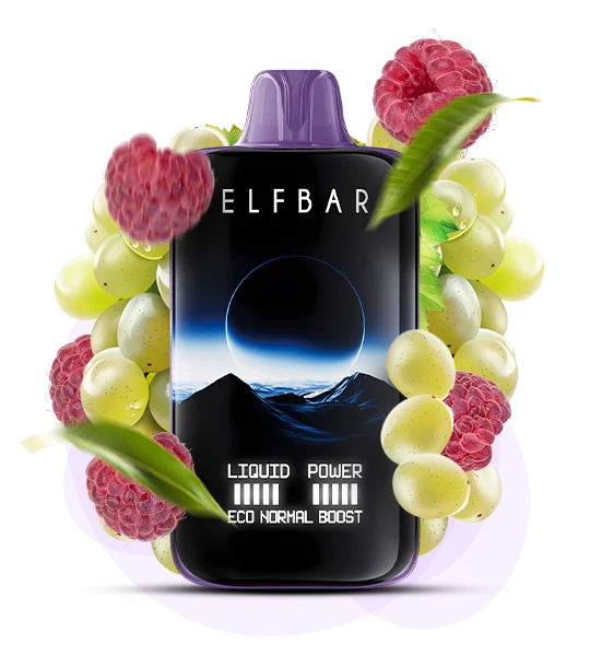 Єльфбар 40000 Moon Night Grape raspberry — 🍇 Виноград, Малина — купити в Києві з доставкою по Україні