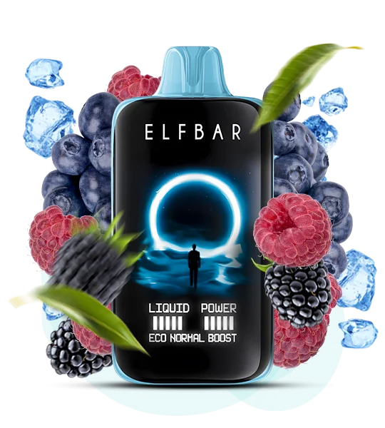 Єльфбар 40000 Moon Night Blue razz ice — 🫐 Голуба Малина, Лід — купити в Києві з доставкою по Україні