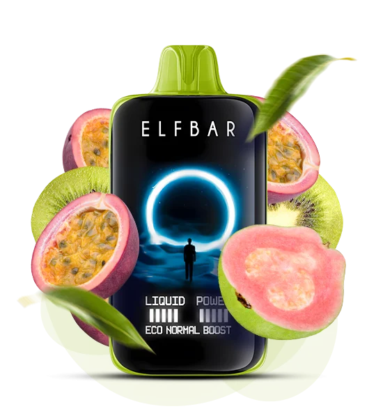 Єльфбар 40000 Moon Night Kiwi passion fruit guava — 🥝 Ківі, Маракуйя, Гуава — купити в Києві з доставкою по Україні