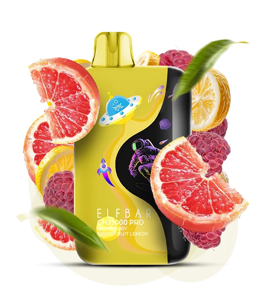 Єльфбар GH 33000 Pro Raspberry Grapefruit Lemon — 🍋 Малина, Грейпфрут, Лимон — купити в Києві з доставкою по Україні