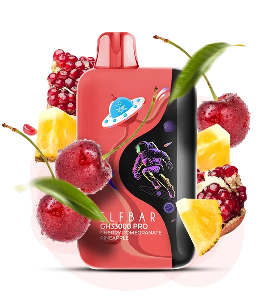 Єльфбар GH 33000 Pro Cherry Pomegranate Pineapple — 🍒 Вишня, Гранат, Ананас — оригінальний ELF BAR з доставкою по Україні