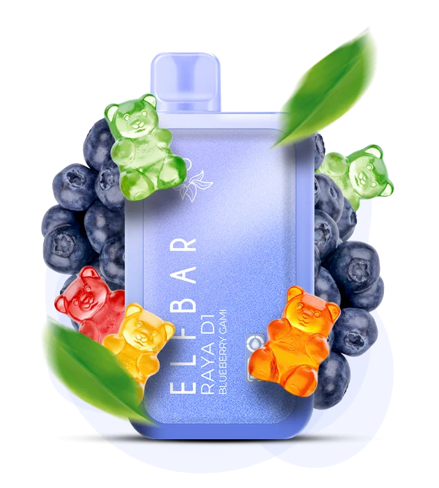 Єльфбар RAYA 13000 Blueberry Gami — 🐻‍❄️ Чорничні Желейні Ведмедики — купити в Києві з доставкою по Україні