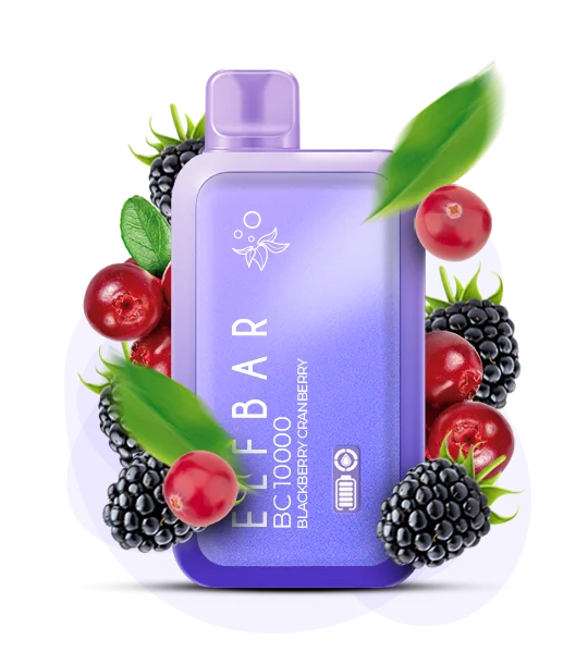Єльфбар BC 10000 Blackberry Cranberry — 🍇 Ожина, Журавлина — купити в Києві з доставкою по Україні