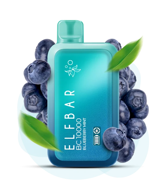Єльфбар BC 10000 Blueberry Mint — 🫐 Чорниця, М'ята — купити в Києві з доставкою по Україні